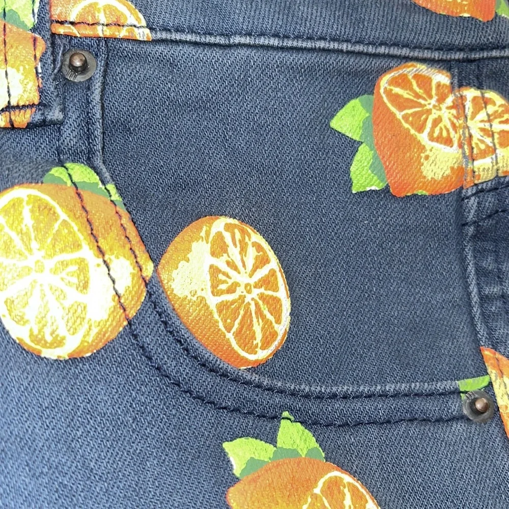 BDG Denim Urban Outfitters SoldOut Super High Waisted Shorts button fly Orange - Picture 9 of 10